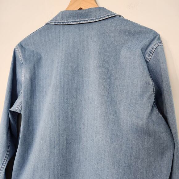 Uniqlo Soft Jersey Relaxed Denim Boxy Barn Jacket Blue, Medium - Picture 9 of 12